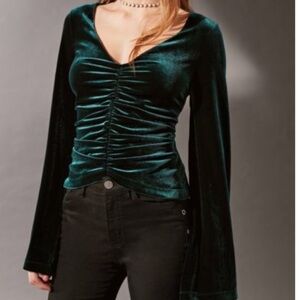 Urban Outfitters Velvet Blouse